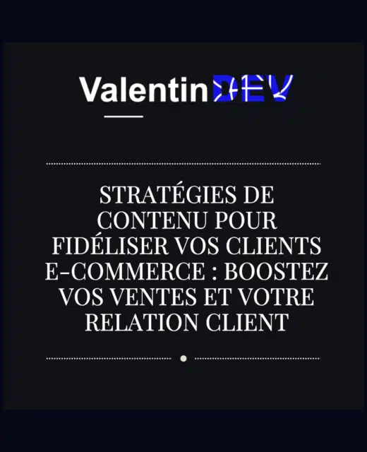 Strategies de contenu pour fideliser vos clients e commerce Boostez vos ventes et votre relation client