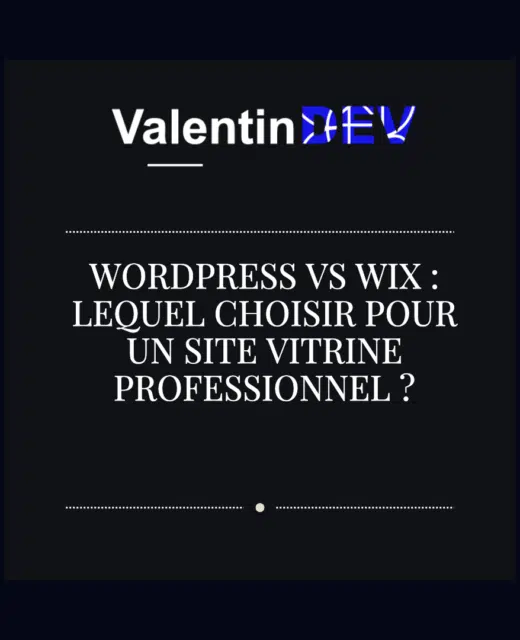 WordPress vs Wix lequel choisir pour un site vitrine professionnel