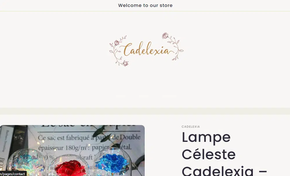 Exemple de boutique Shopify – démo agence Valentin DEV