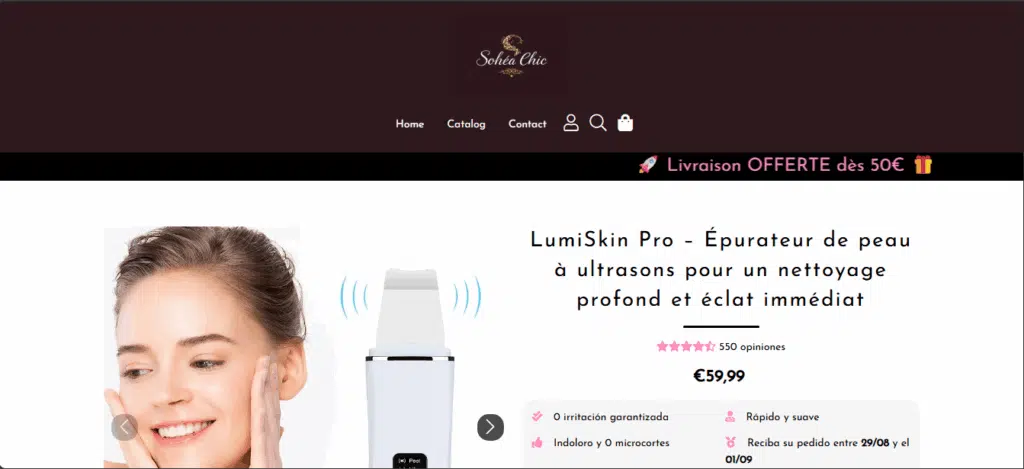 Créer un site e-commerce en 2026 : ce qu’il faut absolument prévoir 2 Exemple de boutique Shopify – démo agence Valentin DEV